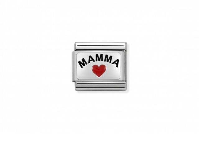 Mamma composable acciaio argento e smalto