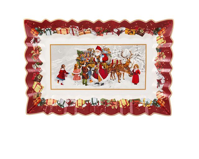 Idea regalo natale piatto torta toy's fantasy porcellana