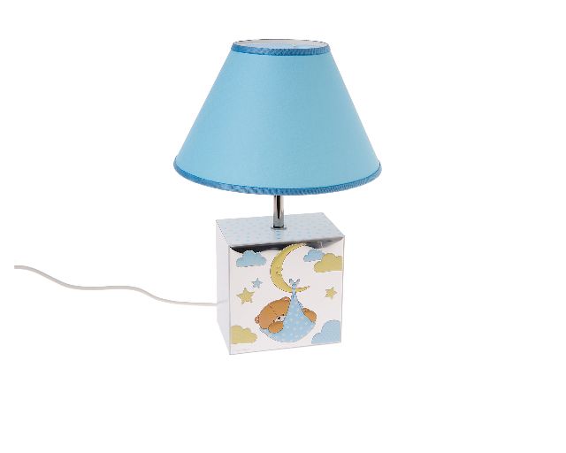 Teddy bear lamp forever friends pvd silver blue