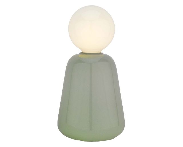 Lampada a led a bulbo in vetro con ricarica usb salvia