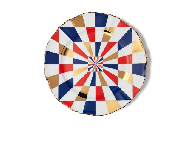 Piatto portata tondo abracadabra sorte porcellana
