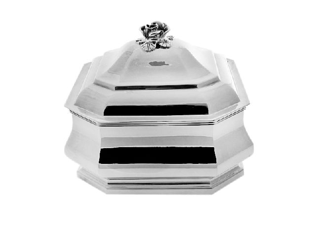 Scatola argento ottagonale