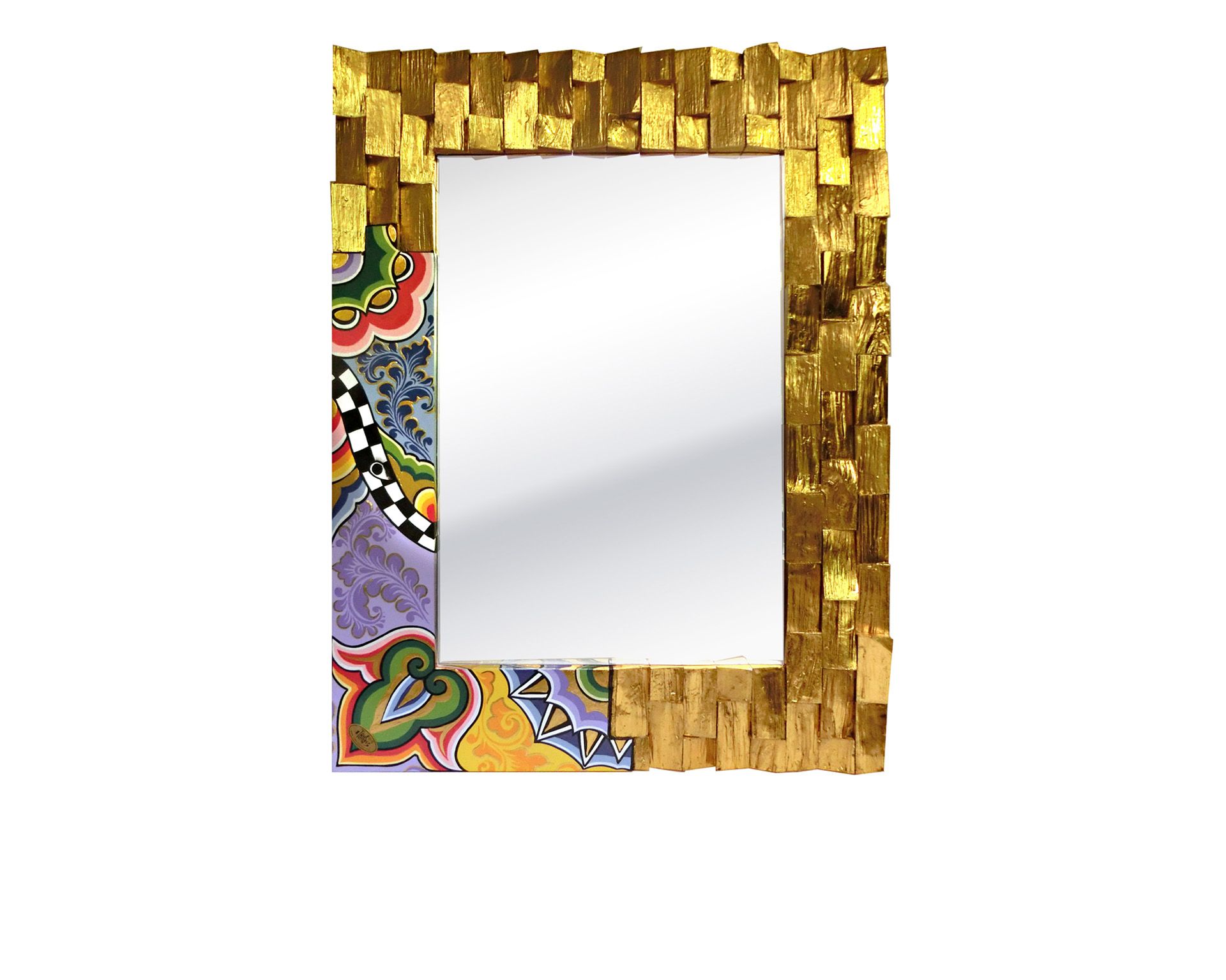 Mirror Golden Wood M Hand Painted Toms Drag 145531 753td102151