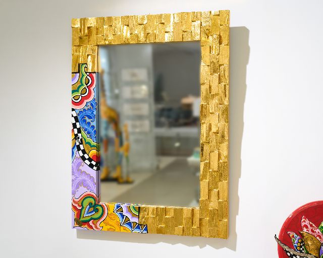 Mirror Golden Wood M Hand Painted Toms Drag 145531 753td102151