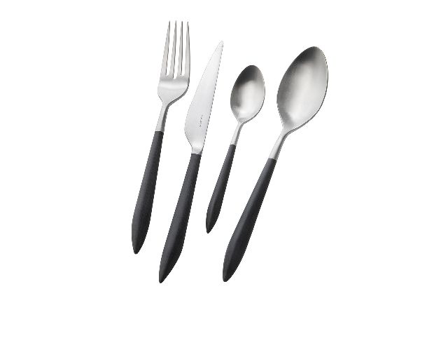Set Posate Ares Acciaio Con Manico Nero 24 Pezzi Bugatti 167594 963asbn004w50