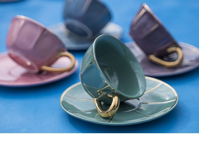 Tazza The La Tavola Scomposta Porcellana Con Piatto Bitossi Home 162568 954ftb00501