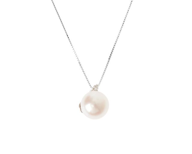 Necklace gold 750‰ with akoya pearl and diamond