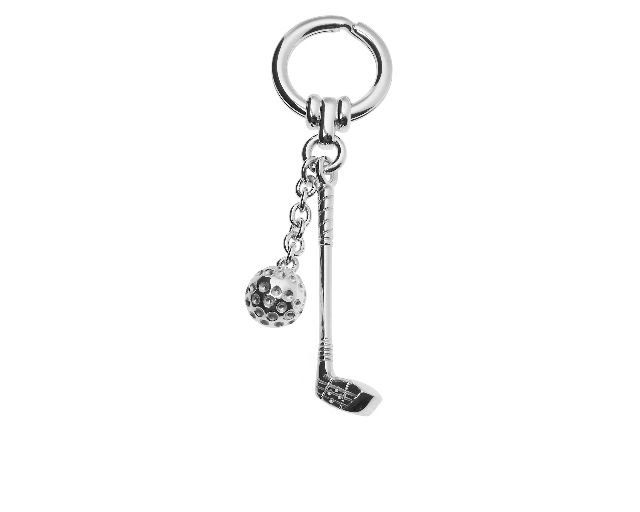 Keyring golf silver