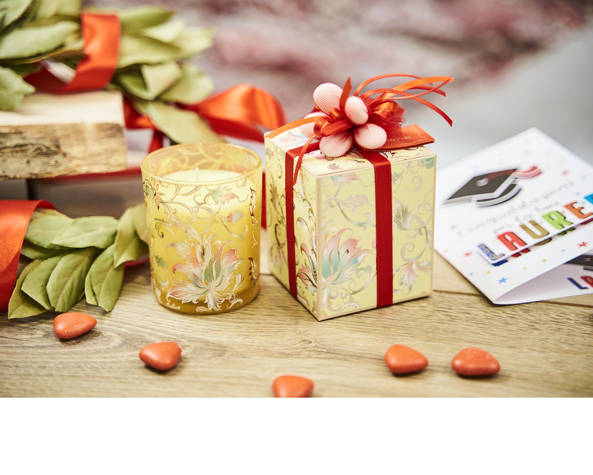 Bomboniera Laurea Bicchiere Portacandela Giallo Limone Con Ciuffo Portaconfetti Selezione Zanolli 170256 592215802gihx