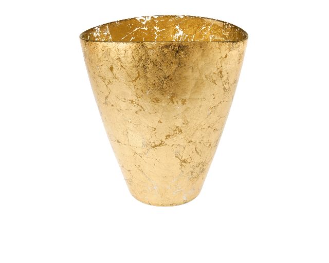Vaso foglia oro