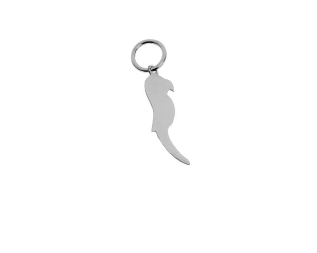 Pendant parrot silver