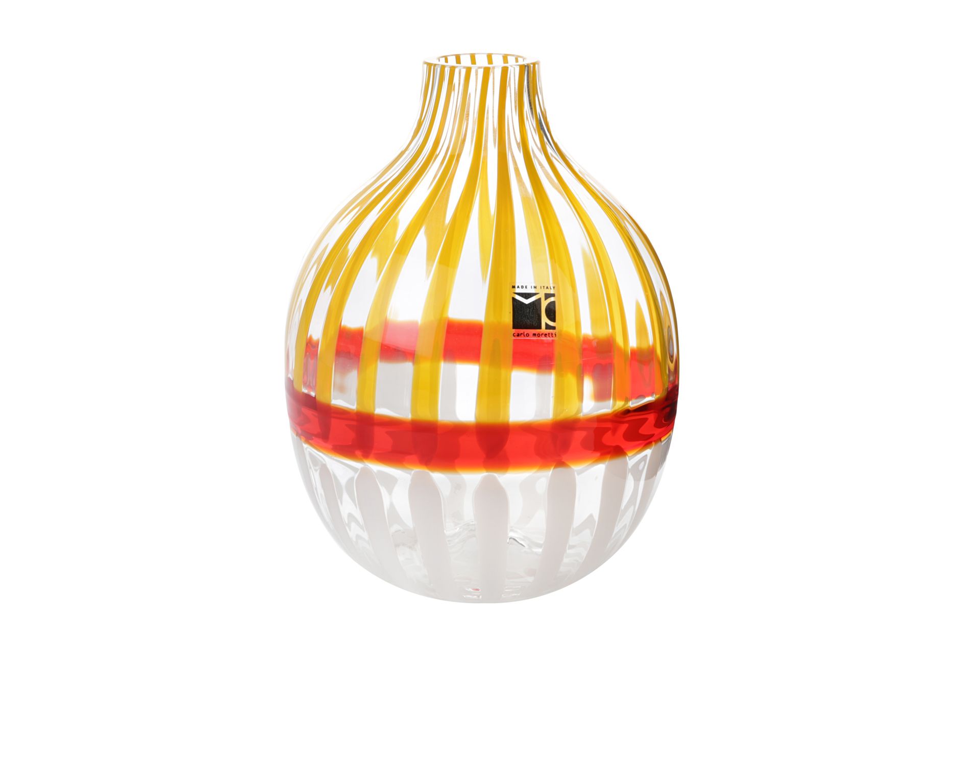 Vaso Singleflower Vetro Di Murano Carlo Moretti