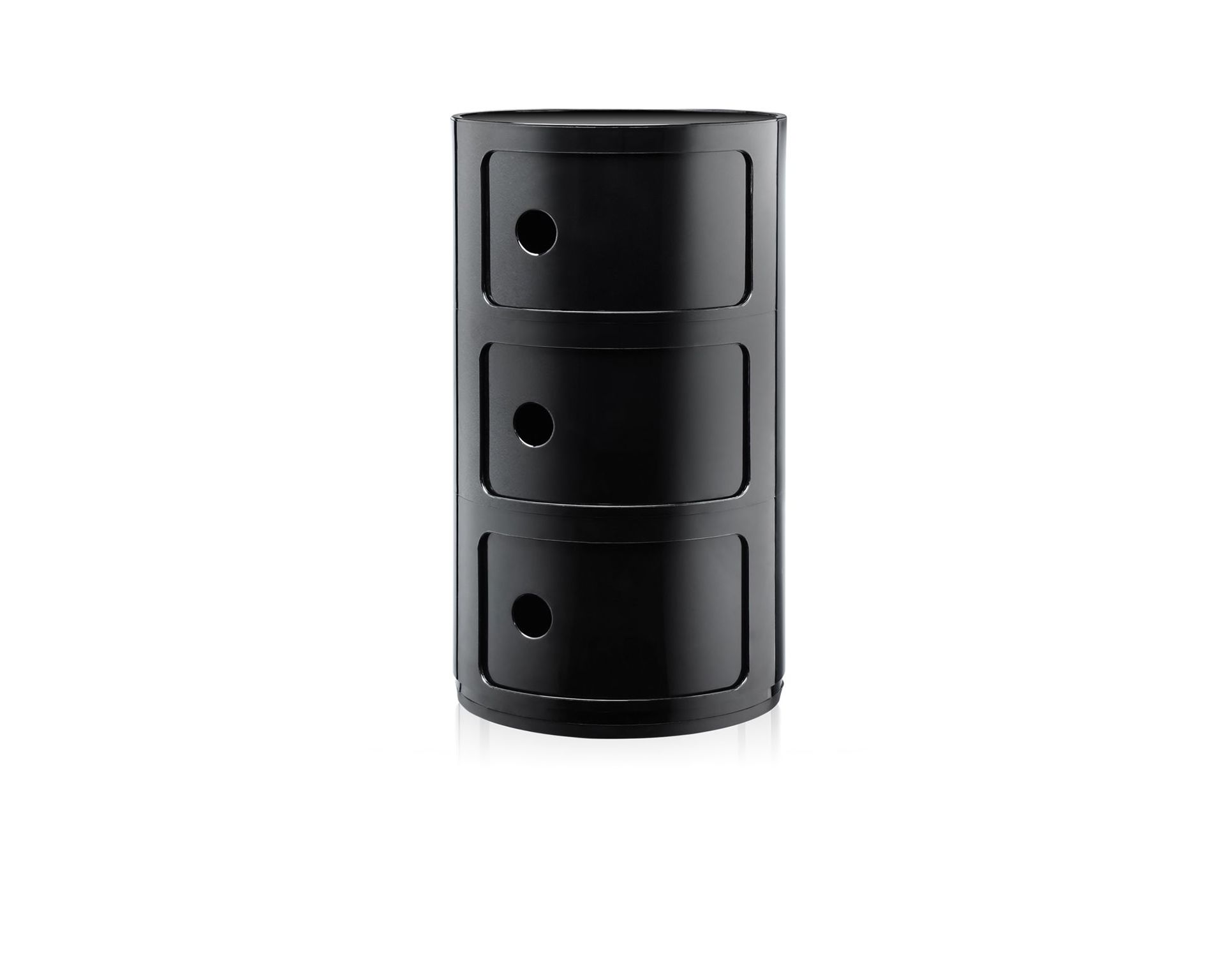 Cassettiera Componibile A Tre Elementi Colore Nero Kartell
