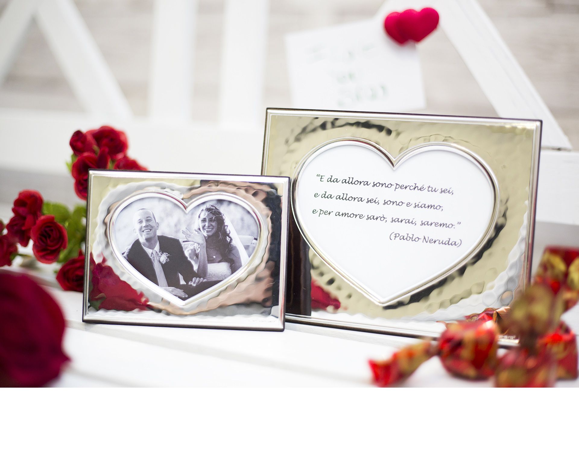 Picture Frame Pvd Silver Heart Shaped Selezione Zanolli