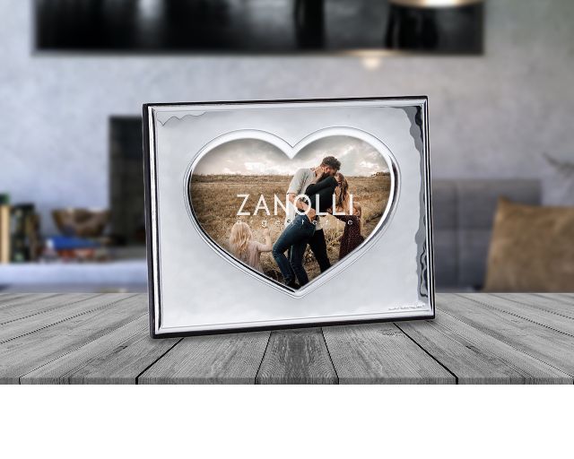 Picture Frame Pvd Silver Heart Shaped Selezione Zanolli