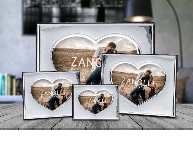 Picture Frame Pvd Silver Heart Shaped Selezione Zanolli