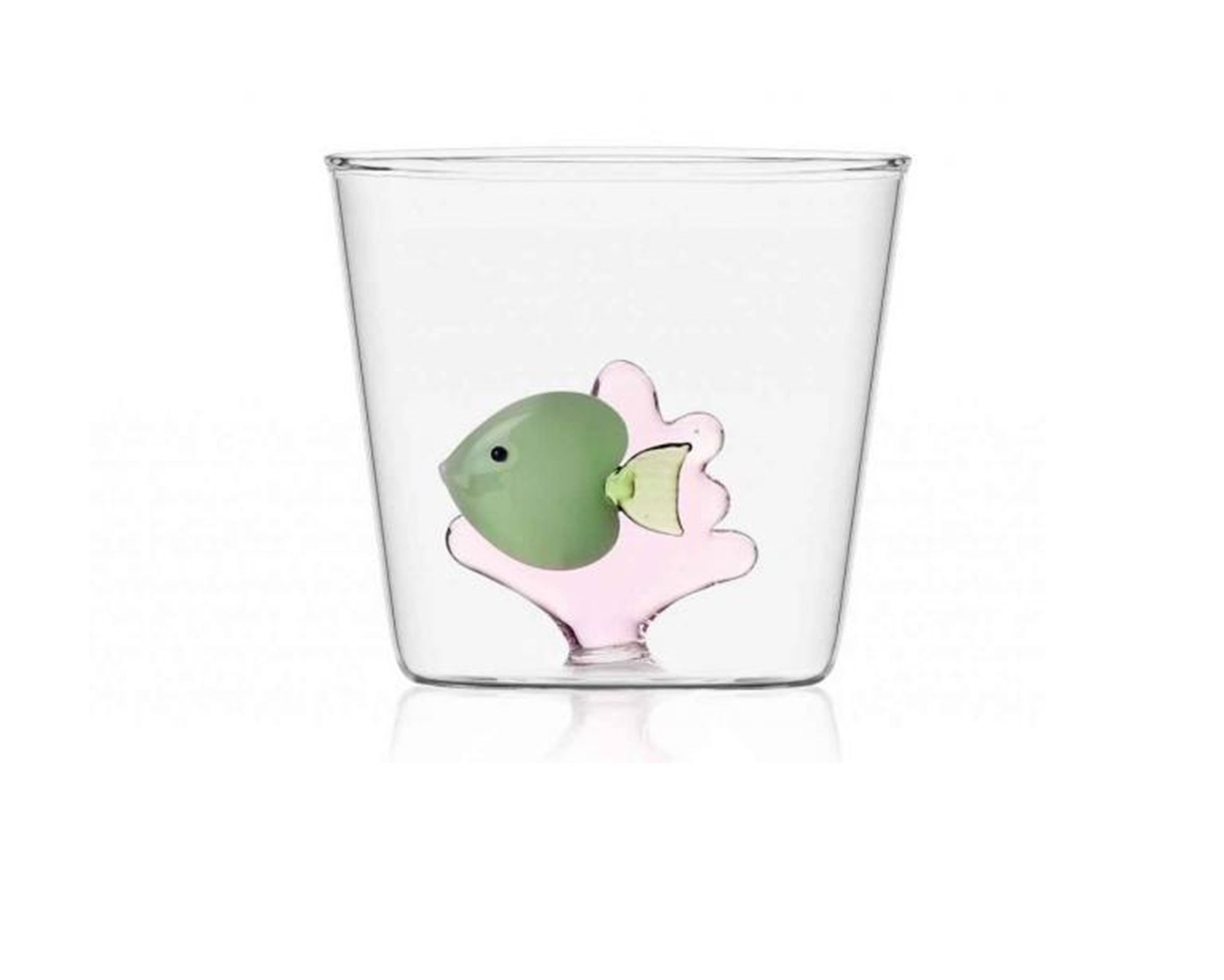 Tumbler Glass Marine Garden Green Fish And Pink Seaweed Ichendorf