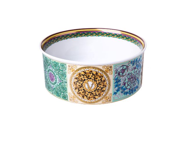 Salad bowl barocco mosaic porcelain