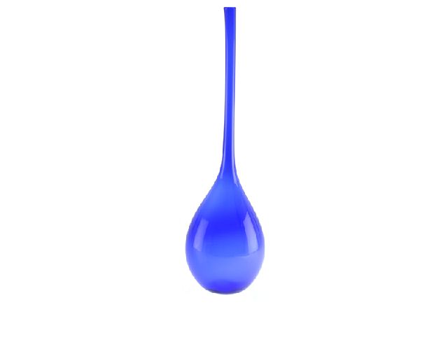 Vaso bolle vetro di murano blu