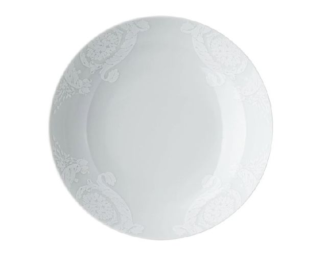Deep plate barocco 92 bianco porcelain