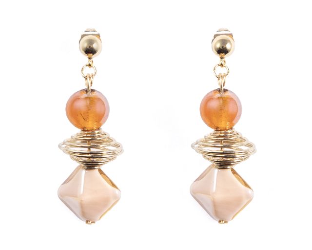 Earrings glow murano glass