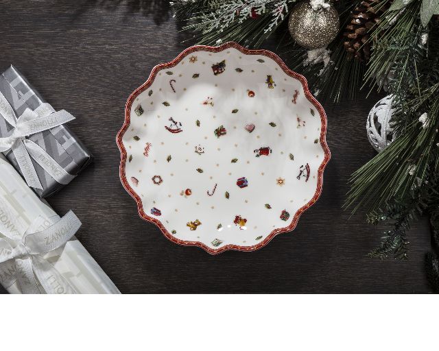 Idea regalo natale ciotola grande toy's delight porcellana