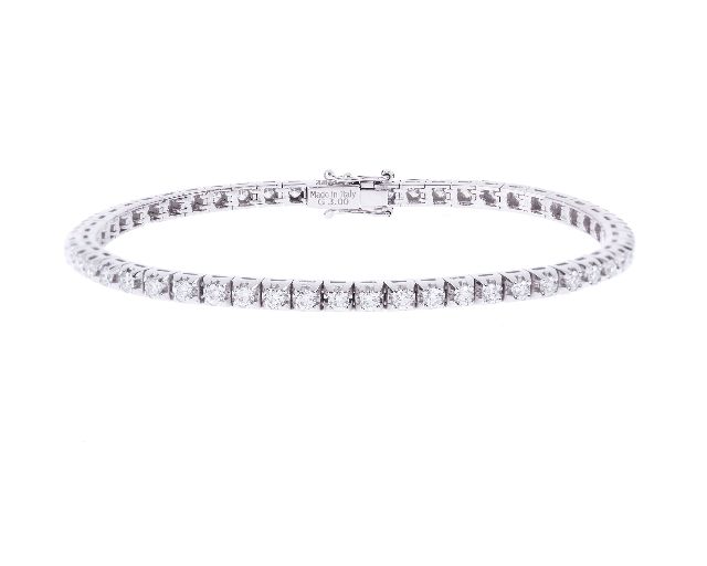 Tennis bracelet gold 750‰ diamonds ct. 3.00