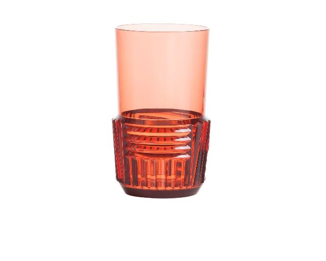 Bicchiere trama colore rosato