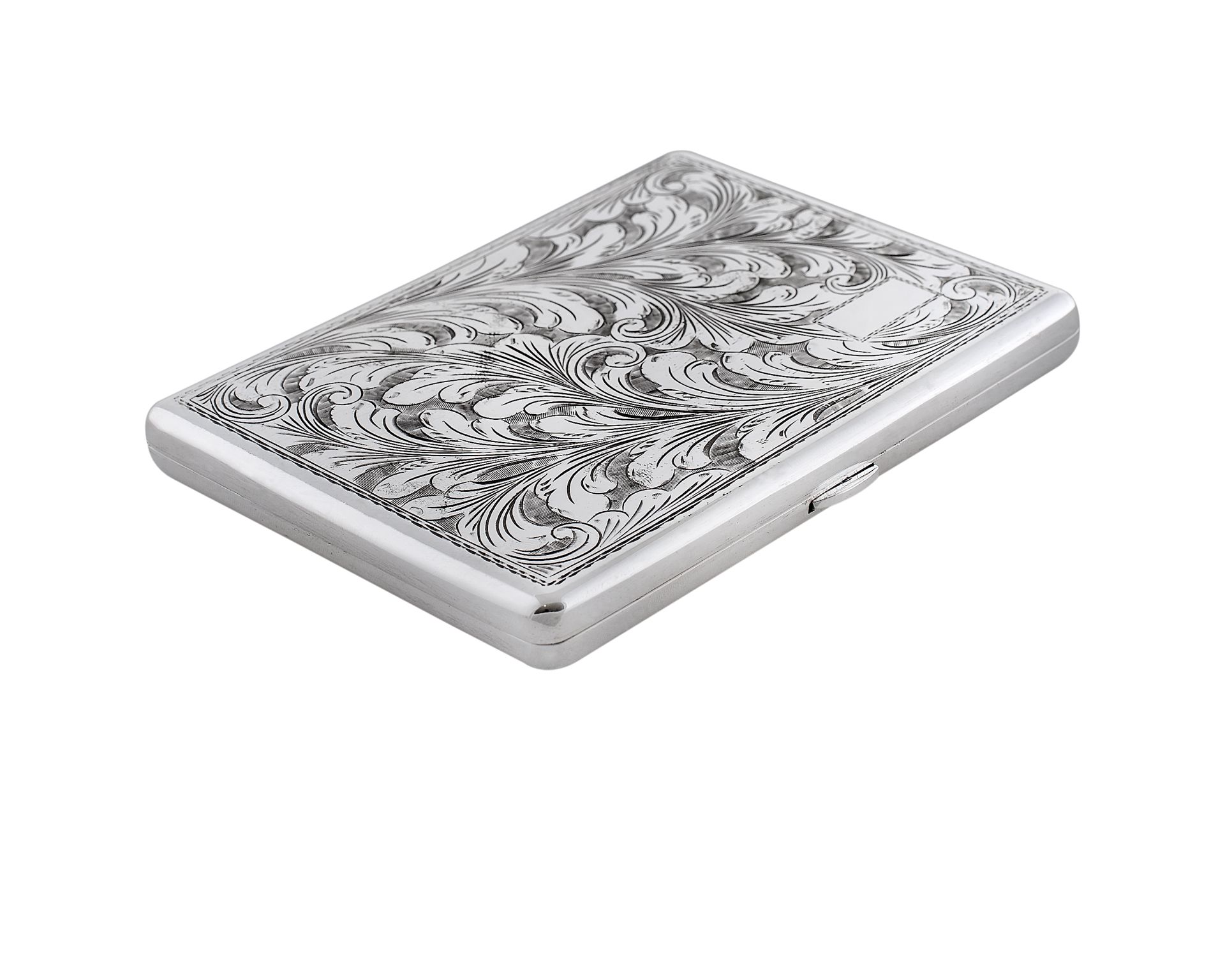 Cigarette Box Silver With Flower Engraving Selezione Zanolli 22201 5660554psis0