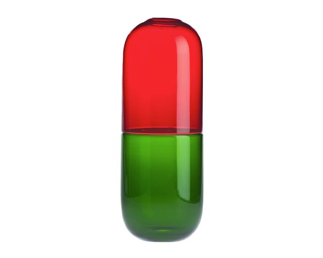 Happy pills adrenalina vetro di murano rosso e verde erba