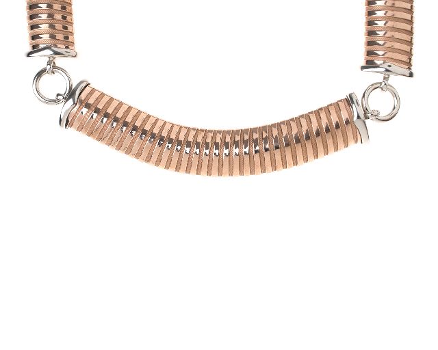 Necklace Silver Tubogas Flat Segments Selezione Zanolli 164618 834cf1752rhr