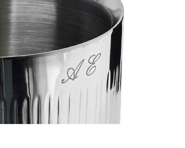 Portabottiglie Termico Acciaio Con Finitura Plisse Pozzi Milano 179265 984pm0102s