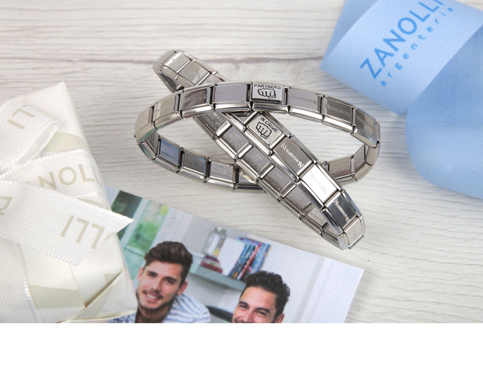 Coppia Di Bracciali Composable Acciaio Uno A Me Uno A Te Partner In Crime Nomination 161605 754brcbuddydue