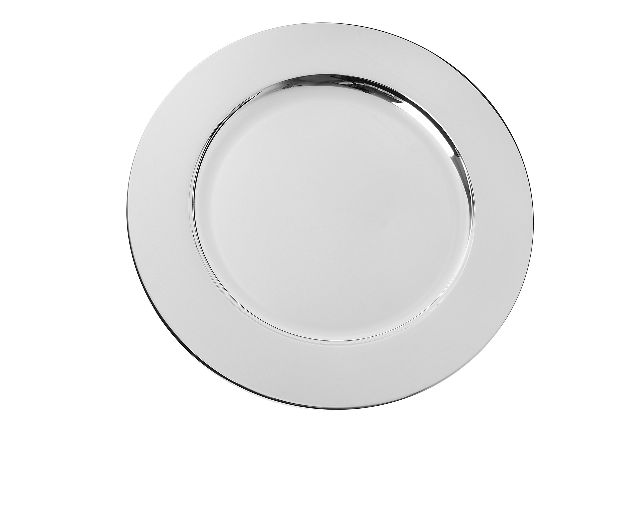 Sottopiatto silver plated in stile cardinale