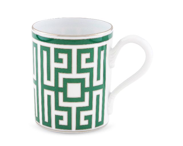 Mug labirinto smeraldo porcellana