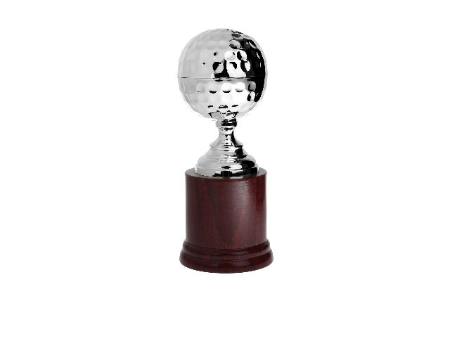 Sport trophy golf ball silver