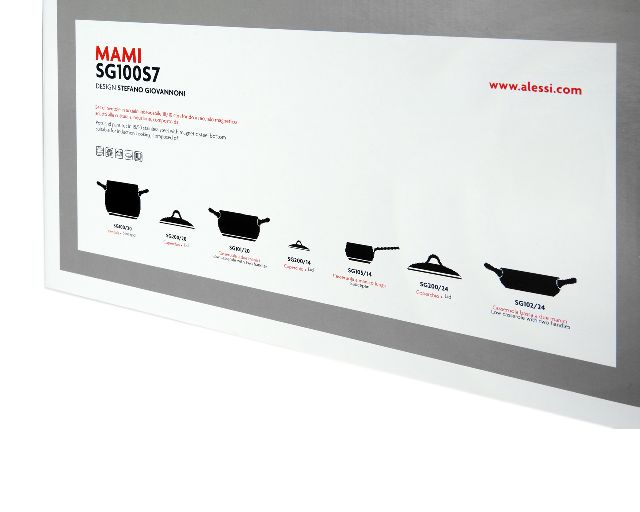Set Pentole Mami Acciaio 7 Pezzi Alessi 128959 902sg100s7