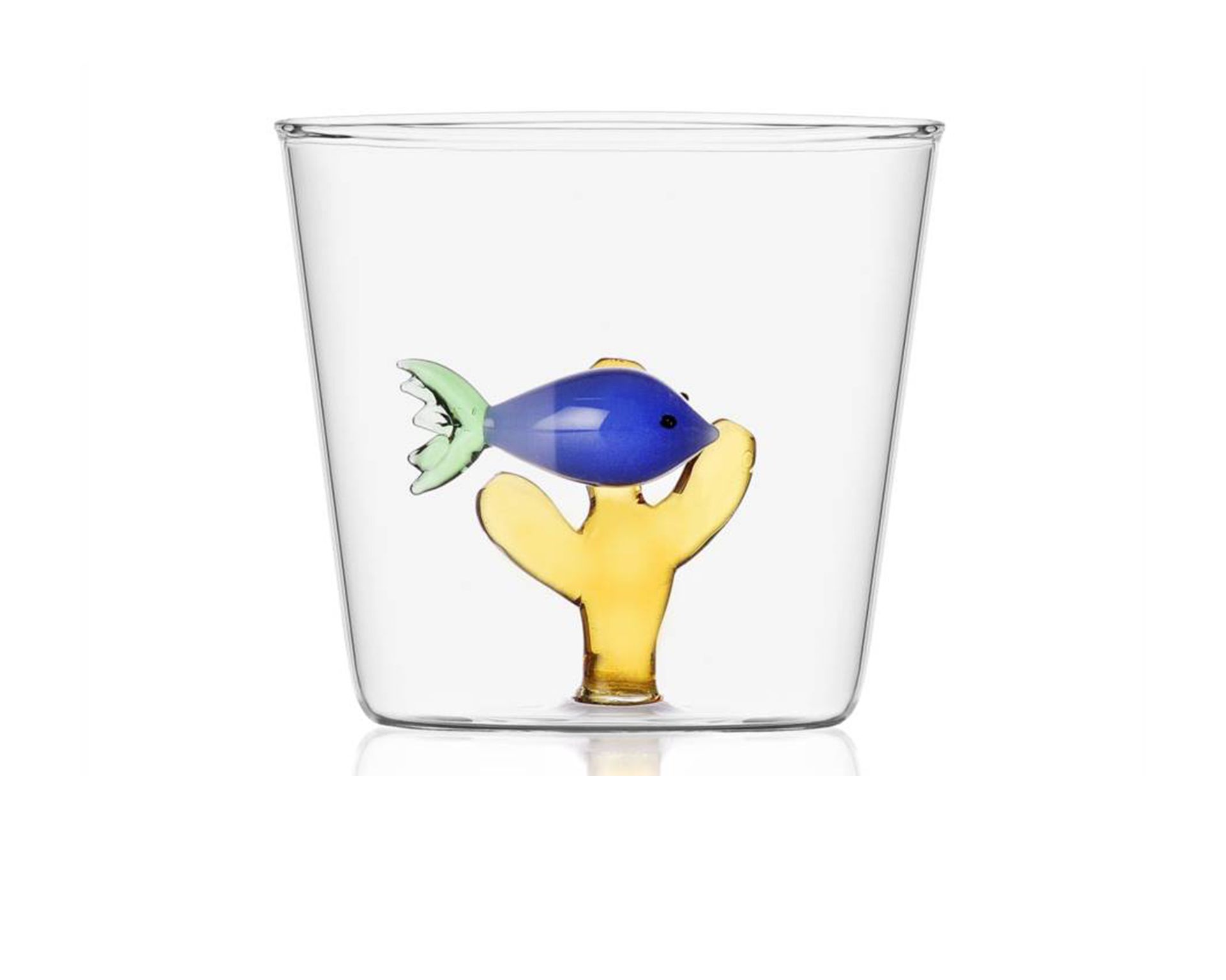 Bicchiere Tumbler Marine Garden Pesce Blue E Alga Ambra Ichendorf
