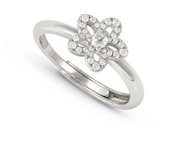 Anello sweet madame argento fiore bianco