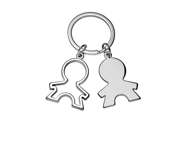 Bomboniera Battesimo Portachiavi Due Bimbi Con Sacchetto Portaconfetti Selezione Zanolli 156391 6285560hx