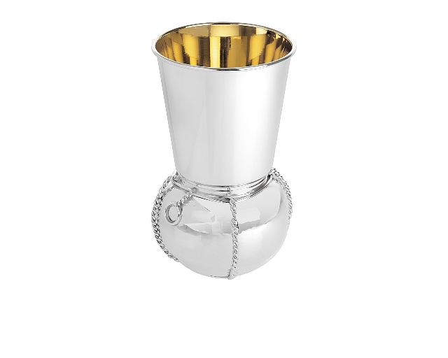 Bicchiere tappo argento interno dorato