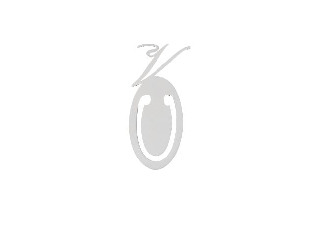 Bookmark silver v letter