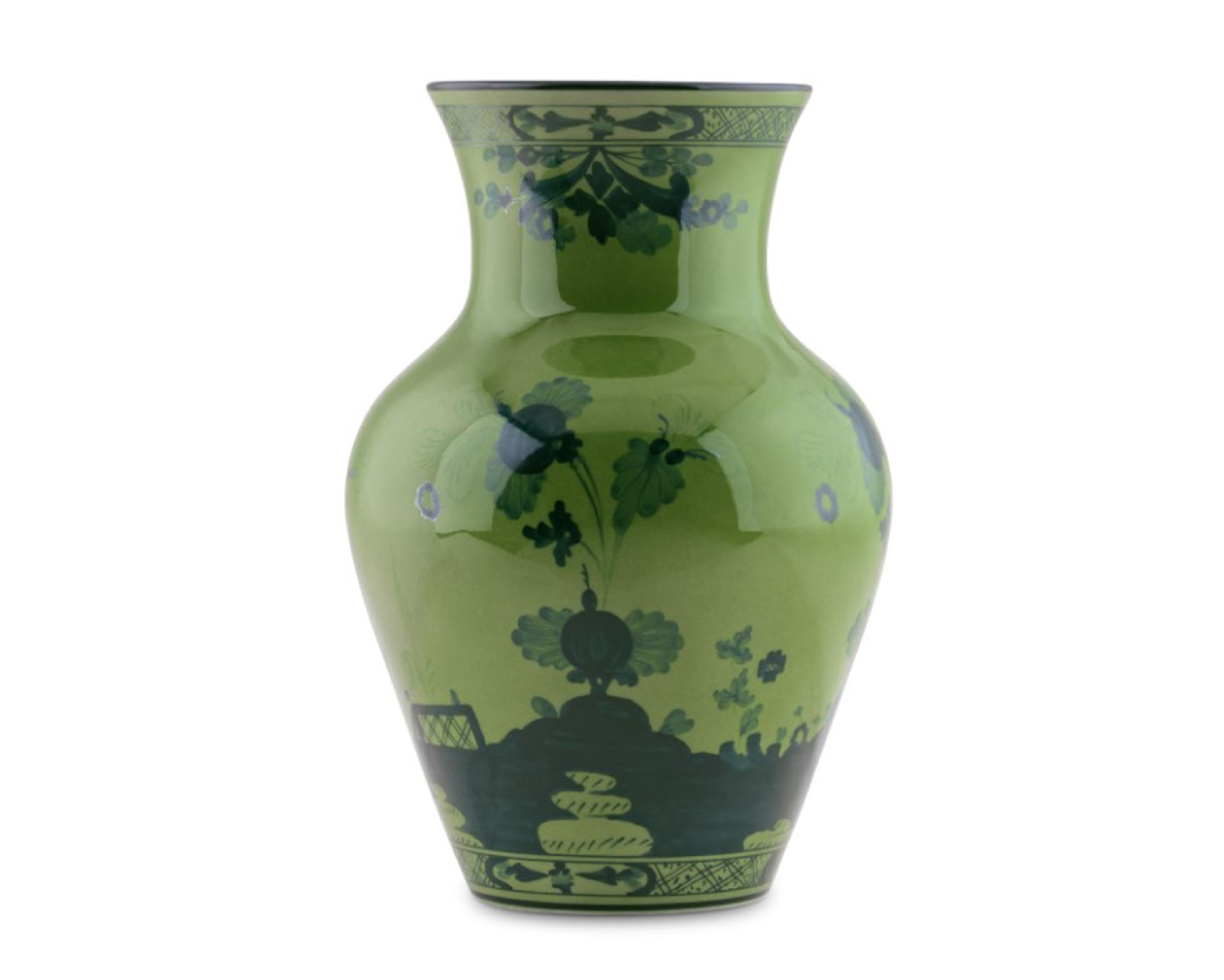 Vaso Ming Oriente Italiano Malachite Porcellana Richard Ginori 167894 F01602g61320250a57