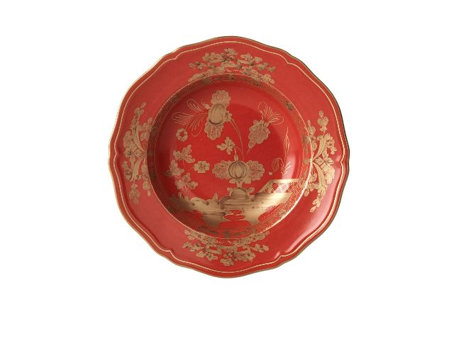 Piatto fondo oriente italiano rubrum porcellana