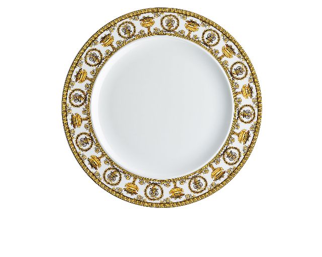 Piatto piano baroque porcellana bianco