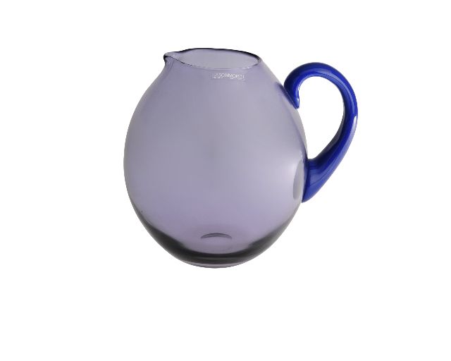 Caraffa dandy vetro di murano blu pesco