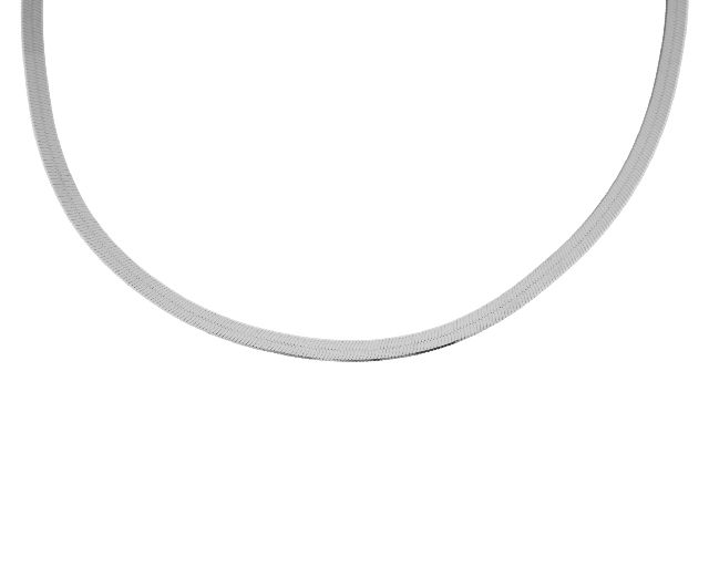 Collana piatta argento