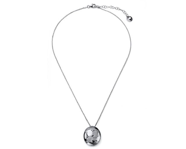 Collana boule argento con zirconi