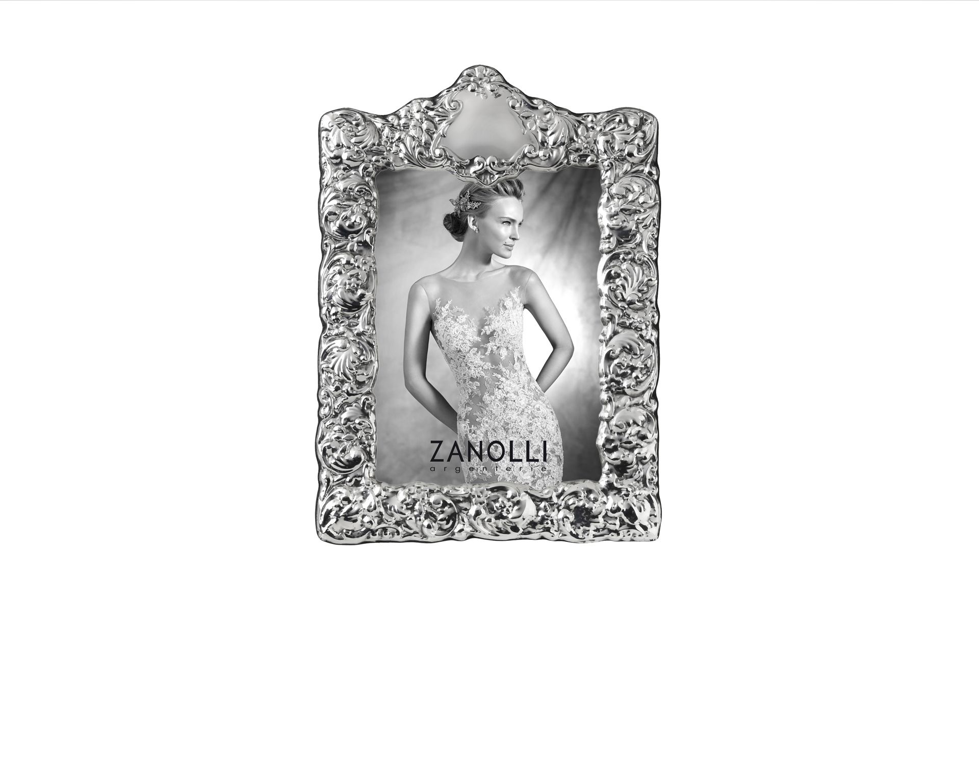 Picture Frame Silver With Chiselled Band Selezione Zanolli