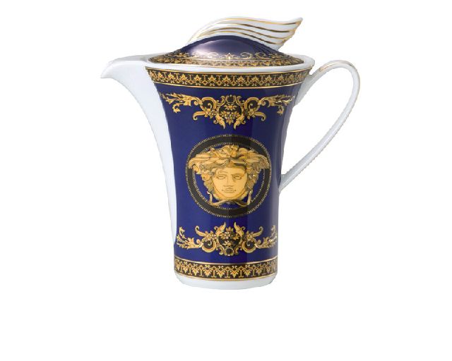 Caffettiera medusa blue porcellana